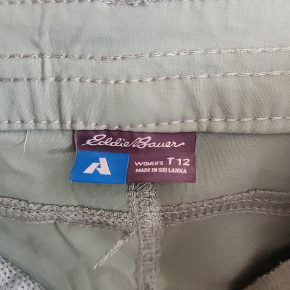 Eddie Bauer Ascension Hiking Pant Stretch Green 12 Tall - Picture 2 of 10